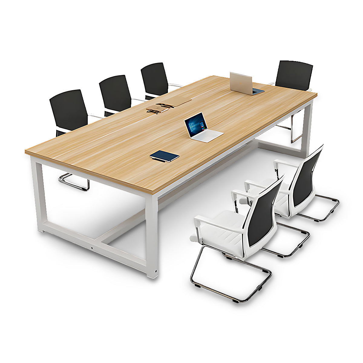 Solid Wood Rectangular Conference Table Office Desk