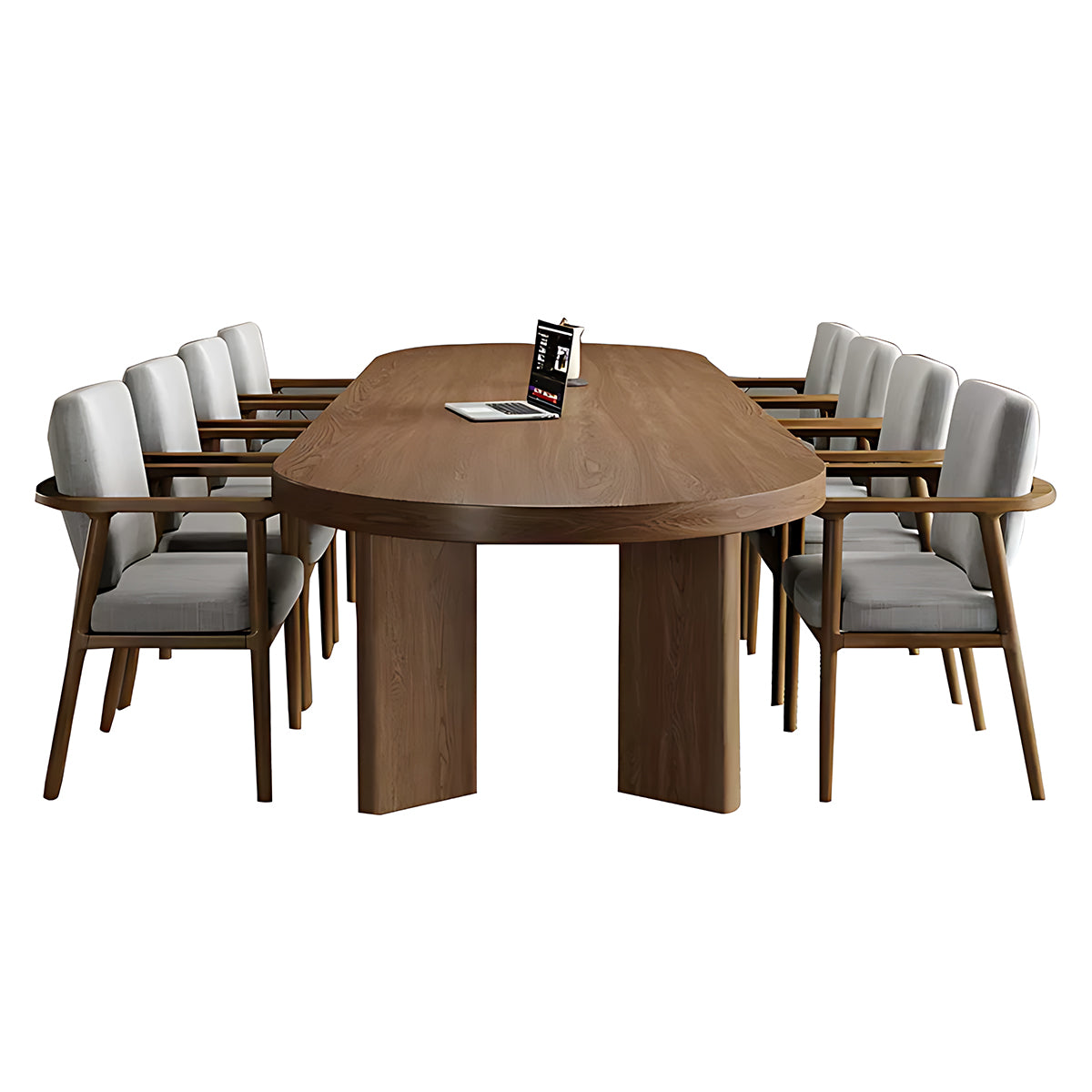 Simple Modern Oval Solid Wood Conference Table Long Table