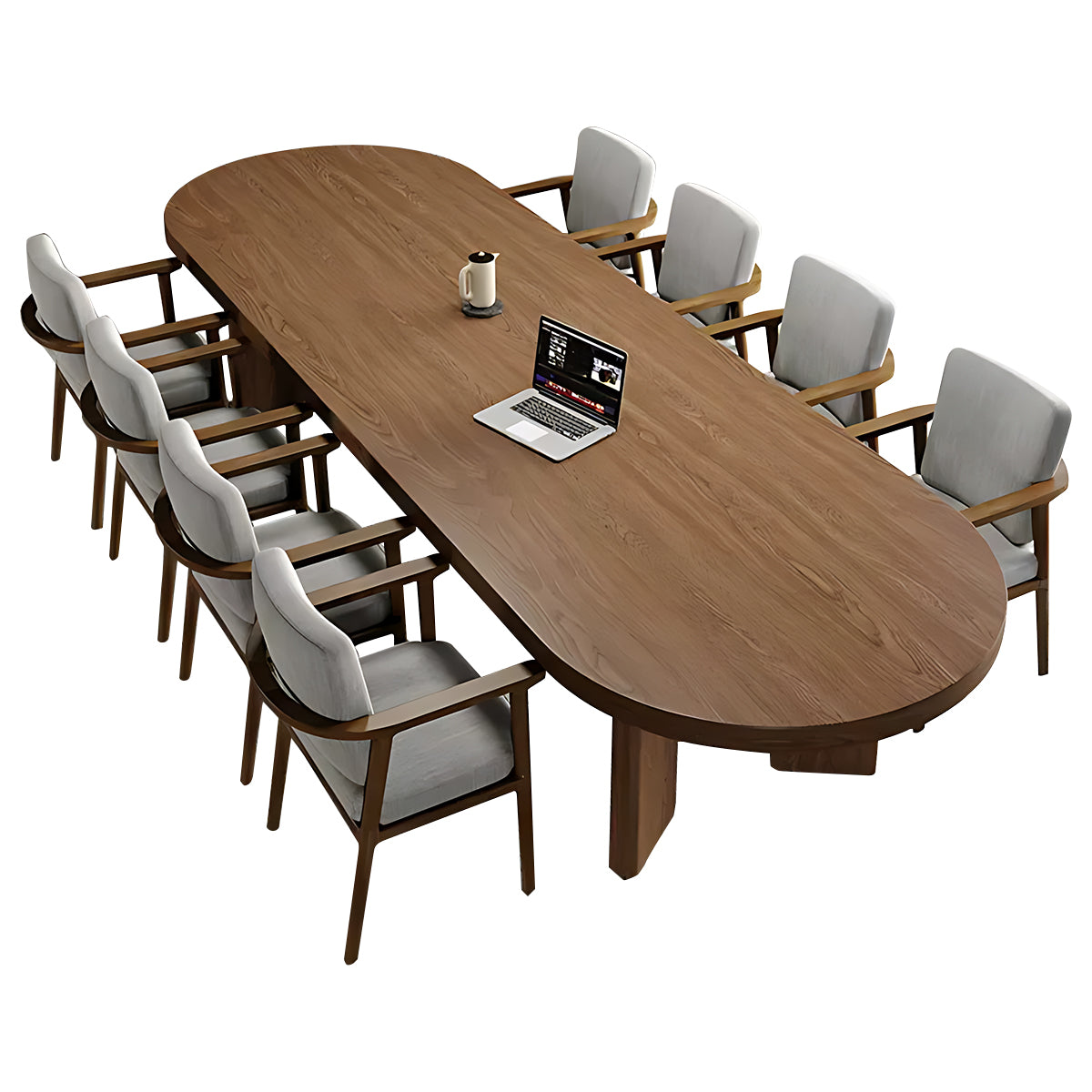 Simple Modern Oval Solid Wood Conference Table Long Table