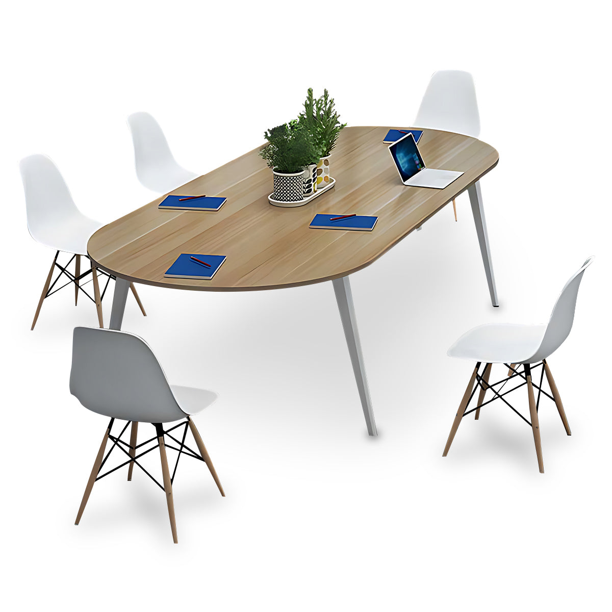 White Oval Conference Table Long Table Office Desk