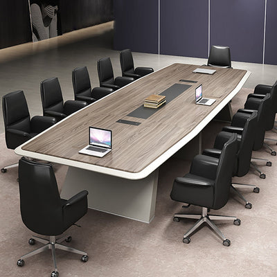 Modern Conference Table 71–236 in Wide (6–19.5 ft) for 4–18 People with Cable Management for Boardroom