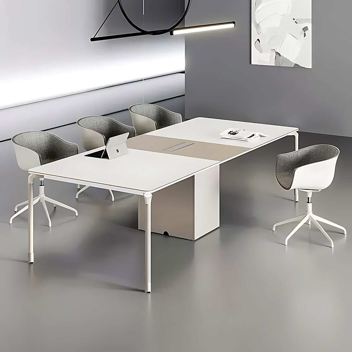 Modern Luxury White Conference Table