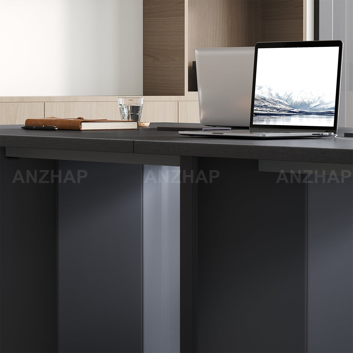 Large Conference Table with Built-In Power, Cable Management & Thick Sectioned Top（Stock Items）