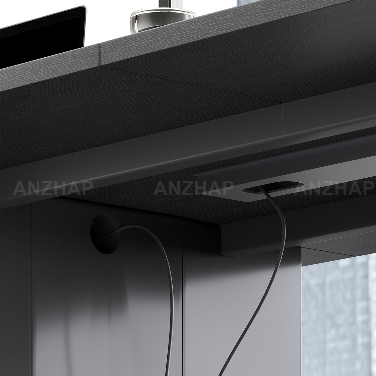 Large Conference Table with Built-In Power, Cable Management & Thick Sectioned Top（Stock Items）