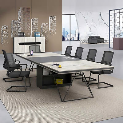 Industrial-Style Panel Conference Table