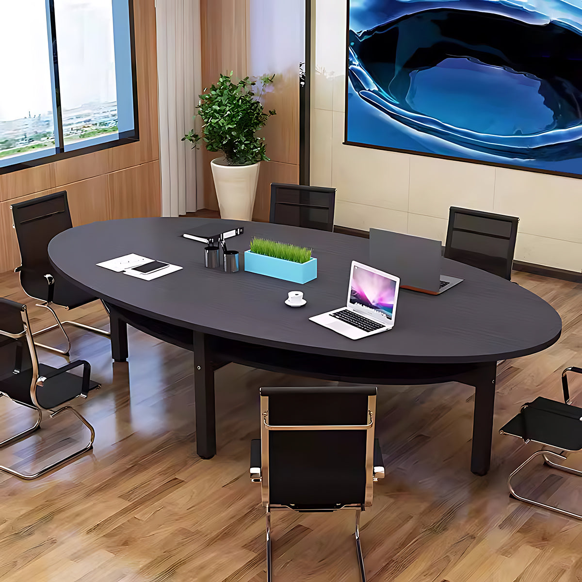 Minimalist Design Versatile Oval Conference Table