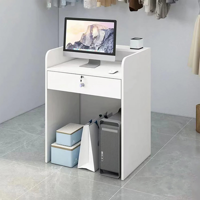 Efficient and Compact Modern Reception Desk with Dust-Proof Storage Cabinet（Stock Items）