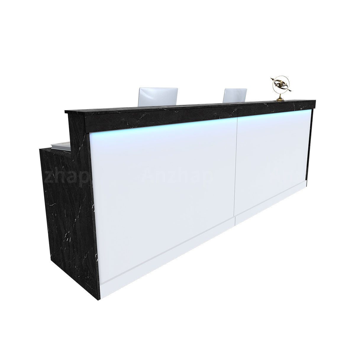 Minimalist Office Reception Desk with Storage Cabinet & Keyboard Tray (Stock Items)