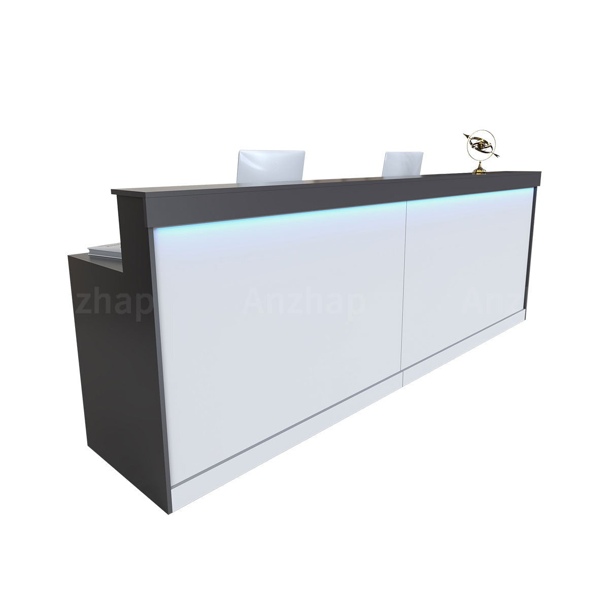 Minimalist Office Reception Desk with Storage Cabinet & Keyboard Tray (Stock Items)