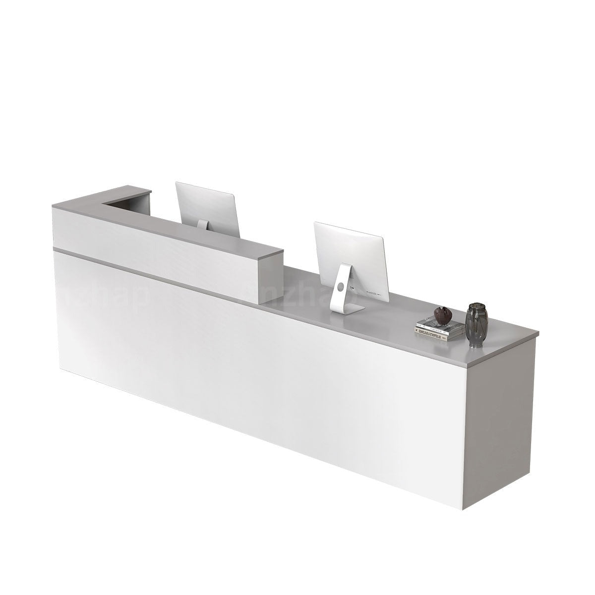 Minimalist Office Reception Desk with Keyboard Tray and Drawer（Stock Items）