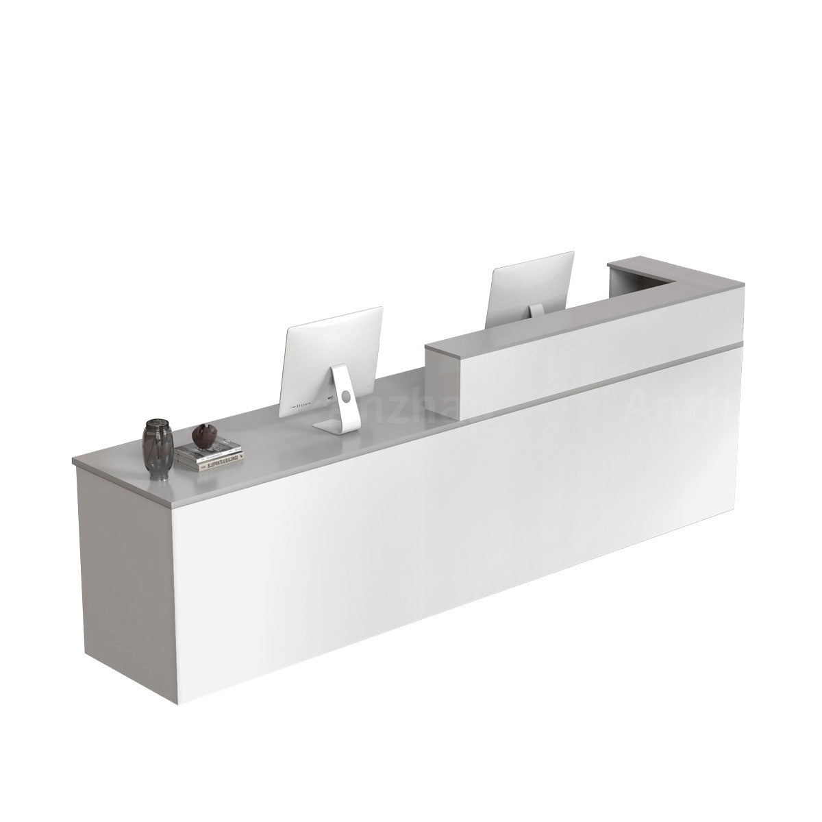 Minimalist Office Reception Desk with Keyboard Tray and Drawer（Stock Items）