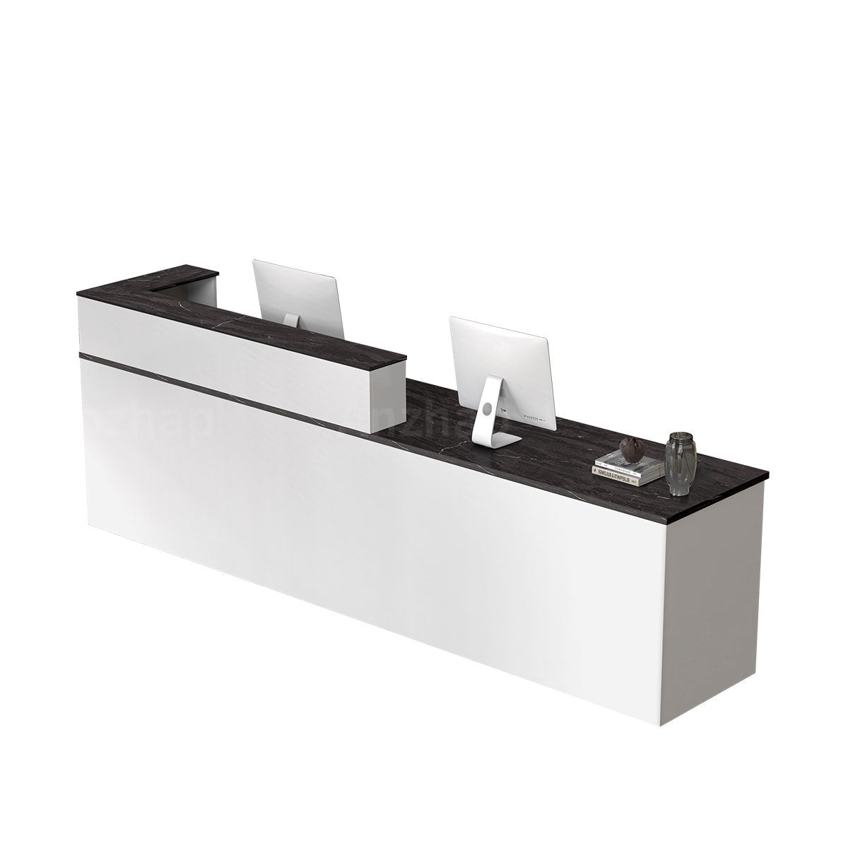 Minimalist Office Reception Desk with Keyboard Tray and Drawer（Stock Items）
