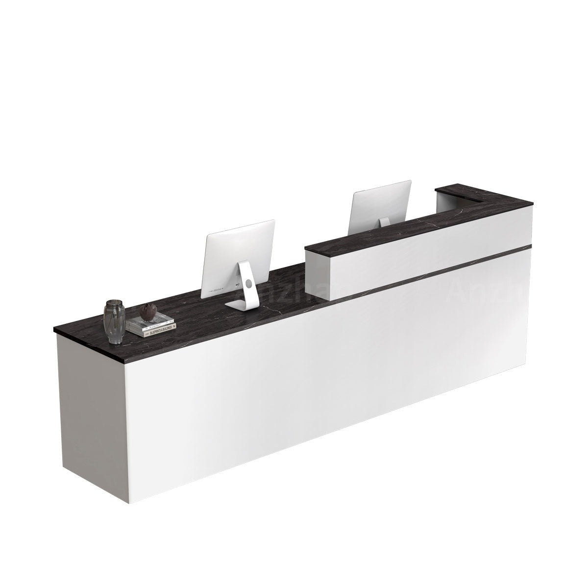 Minimalist Office Reception Desk with Keyboard Tray and Drawer（Stock Items）