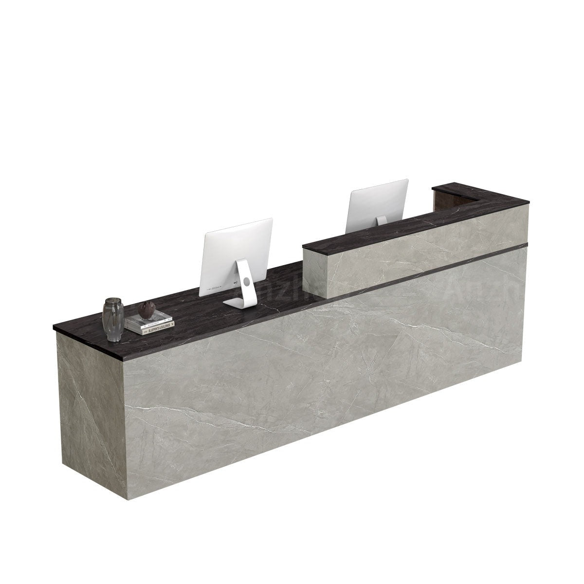 Minimalist Office Reception Desk with Keyboard Tray and Drawer（Stock Items）