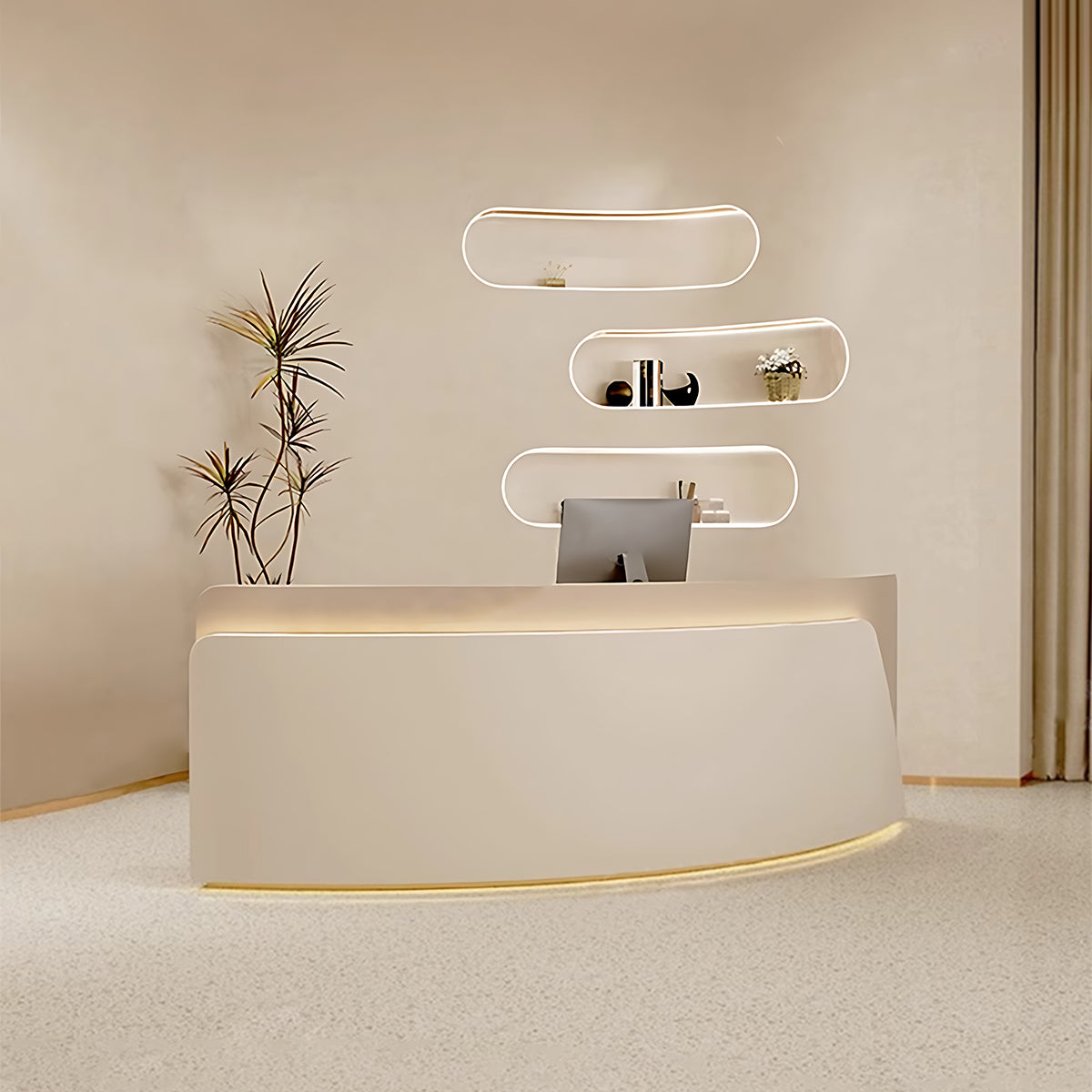 Light Luxury Semi-circular Bar Cabinet Cashier Stand