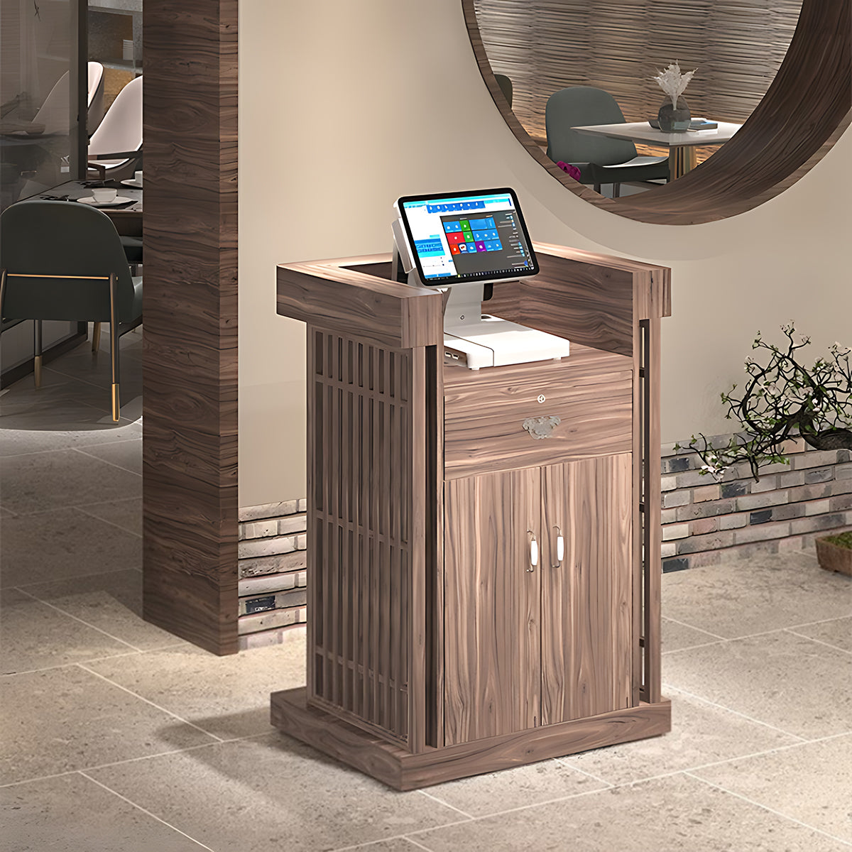 Versatile for Customer Service Retro Reception Desk