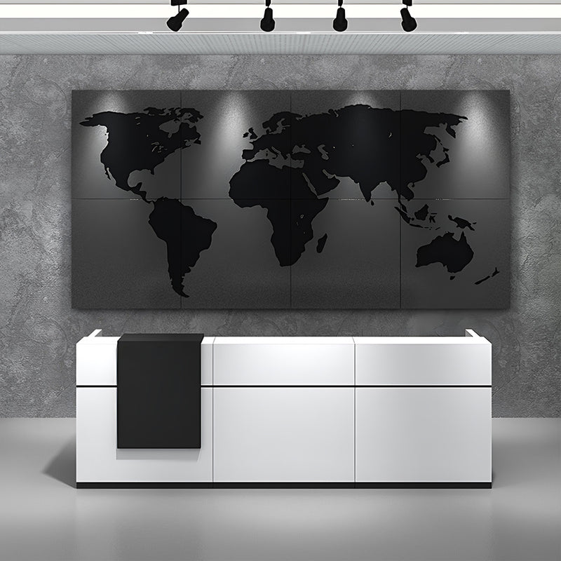 Sophisticated and Stylish Reception Desk with a Sturdy Desktop Design