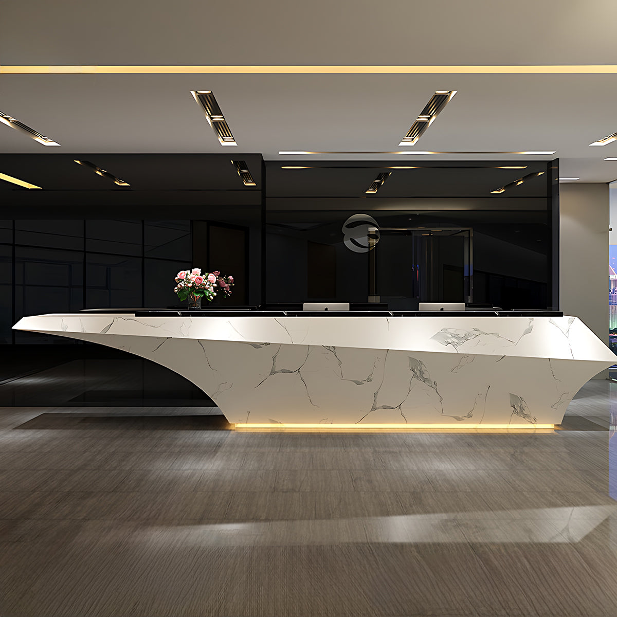 Modern Simple Lacquered Front Desk Reception Desk