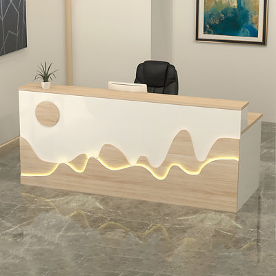 Sleek Lacquered Counter with Light Strip