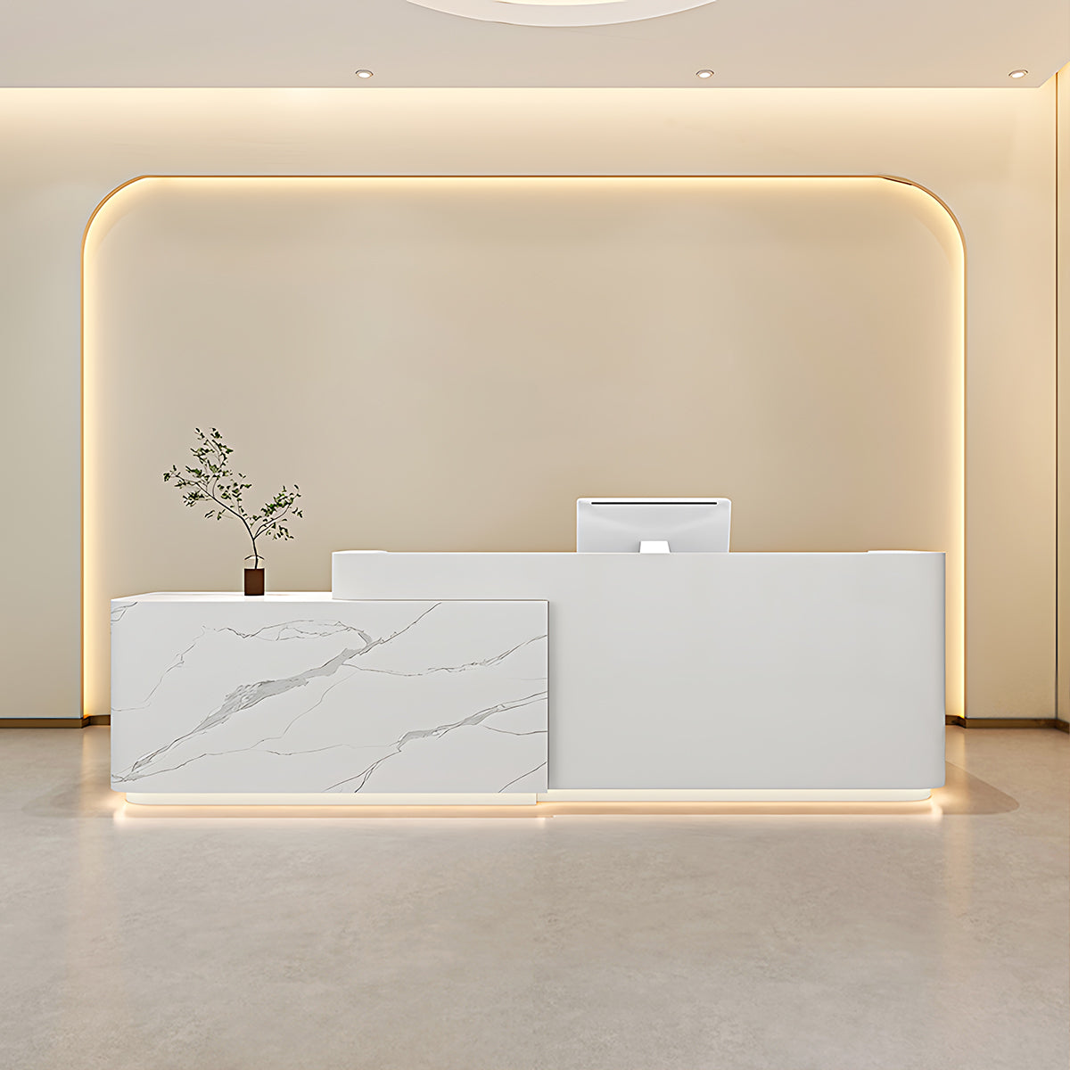 Simple Modern Lacquered Front Desk