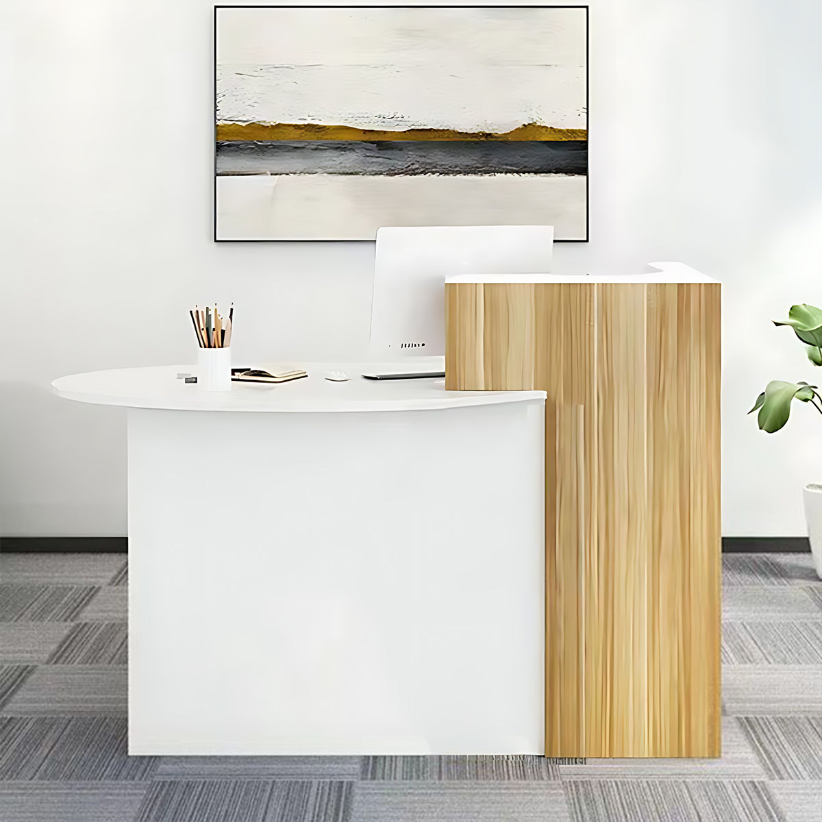 Versatile Reception Desk with Storage