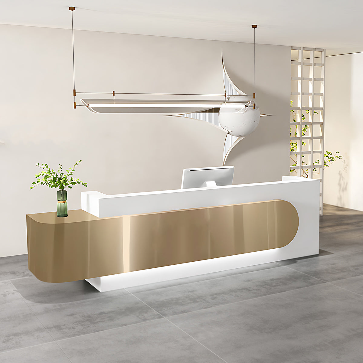 Simple Elegance Modern Aesthetics Multi-functional Reception Desk（Stock Items）