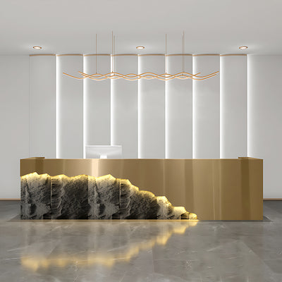 Stainless Steel Chinese Style Reception Desk