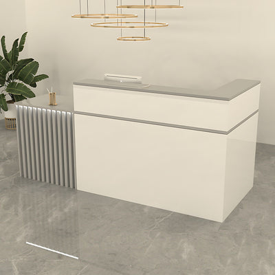 Simple Modern Lacquered Corner Reception Desk