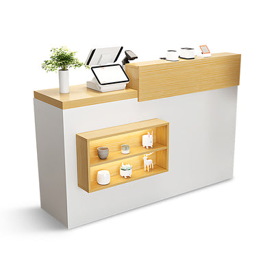 Reception Counter Retail Counter with Display Shelf and Drawer (West Coast)