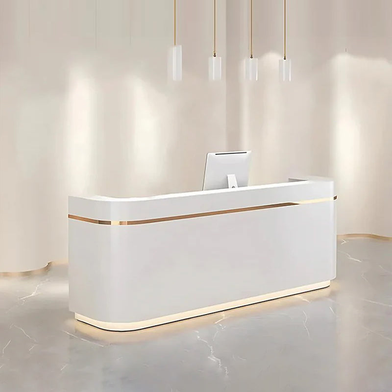 Corner Synthetic Laminate Reception Desk