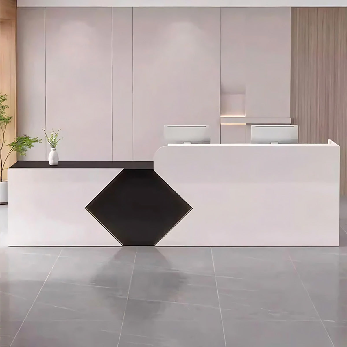 Simple Modern Company Reception Desk Rectangular Reception Desk