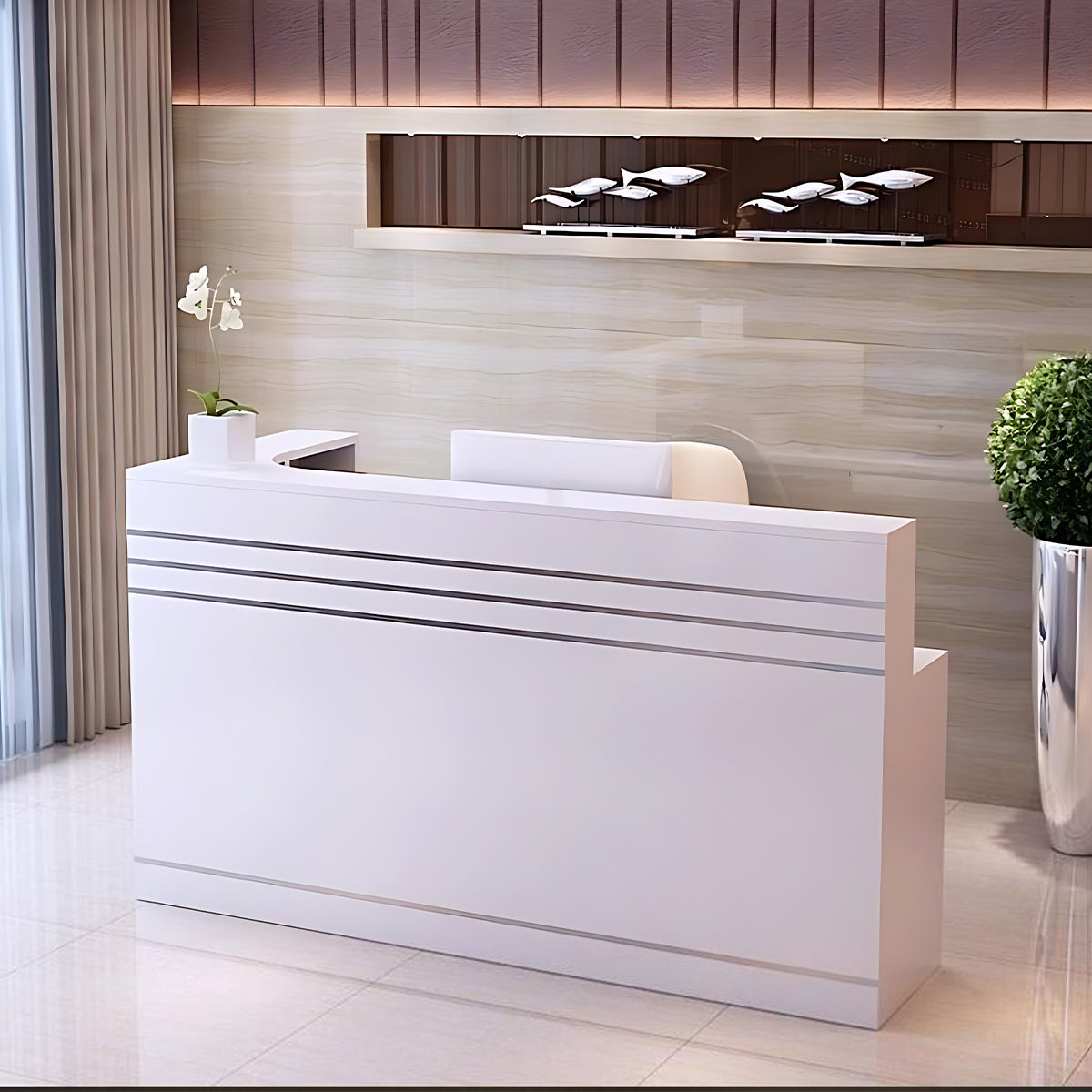 Minimalist Corner Cashier Reception Front Desk