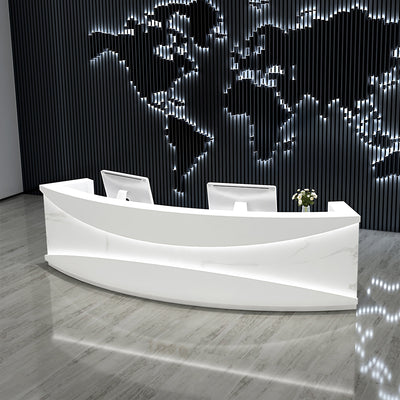 Modern Minimalist Stainless Steel Light Luxury Reception Desk