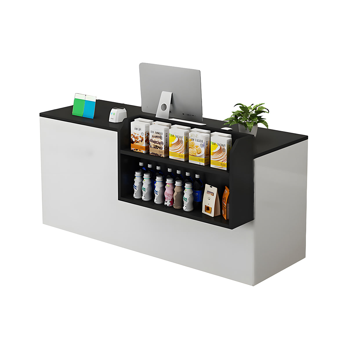 Private Label Reception Counter With Keyboard Tray And Multiple Drawers For Salon And Clothing Store（Sale Event）