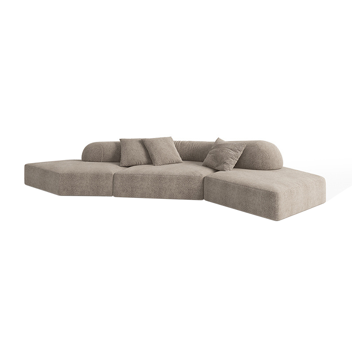 Italian-Inspired Minimalist Modular Backrest Sofa