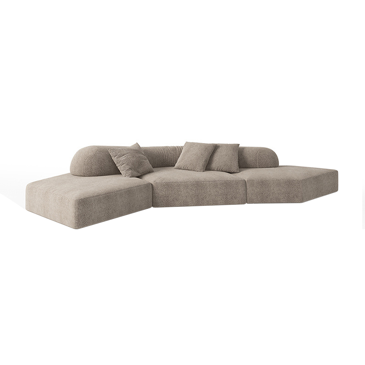 Italian-Inspired Minimalist Modular Backrest Sofa