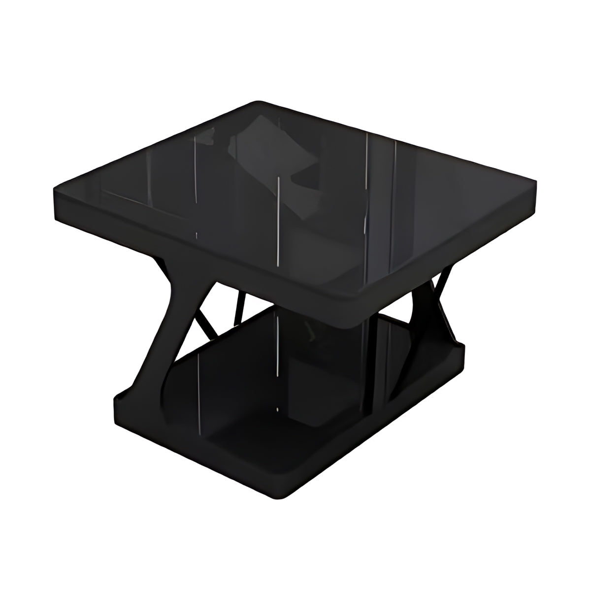 Simple Business Office Sofa in Genuine Leather, Black