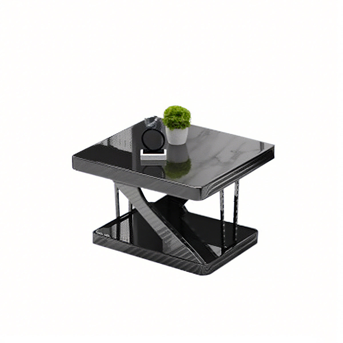 Sleek and Stylish Black Leather Backrest Sofa with Sturdy Base Design
