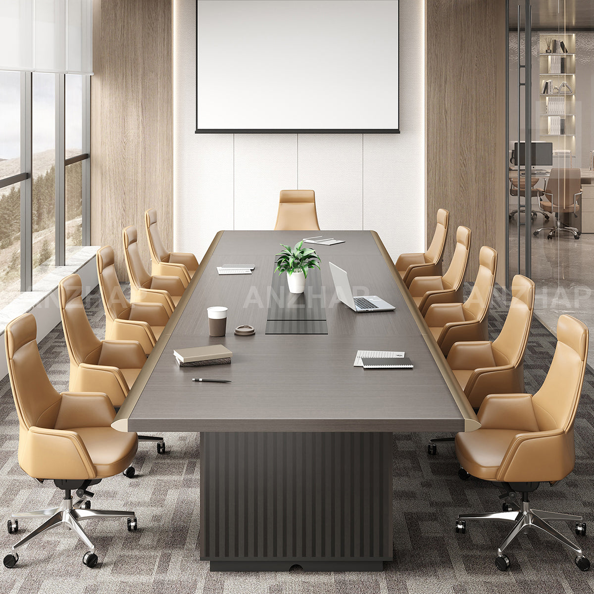Business-Oriented Minimalist Modern Conference Table