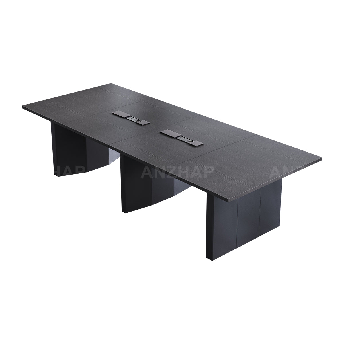 Large Conference Table with Built-In Power, Cable Management & Thick Sectioned Top（Stock Items）