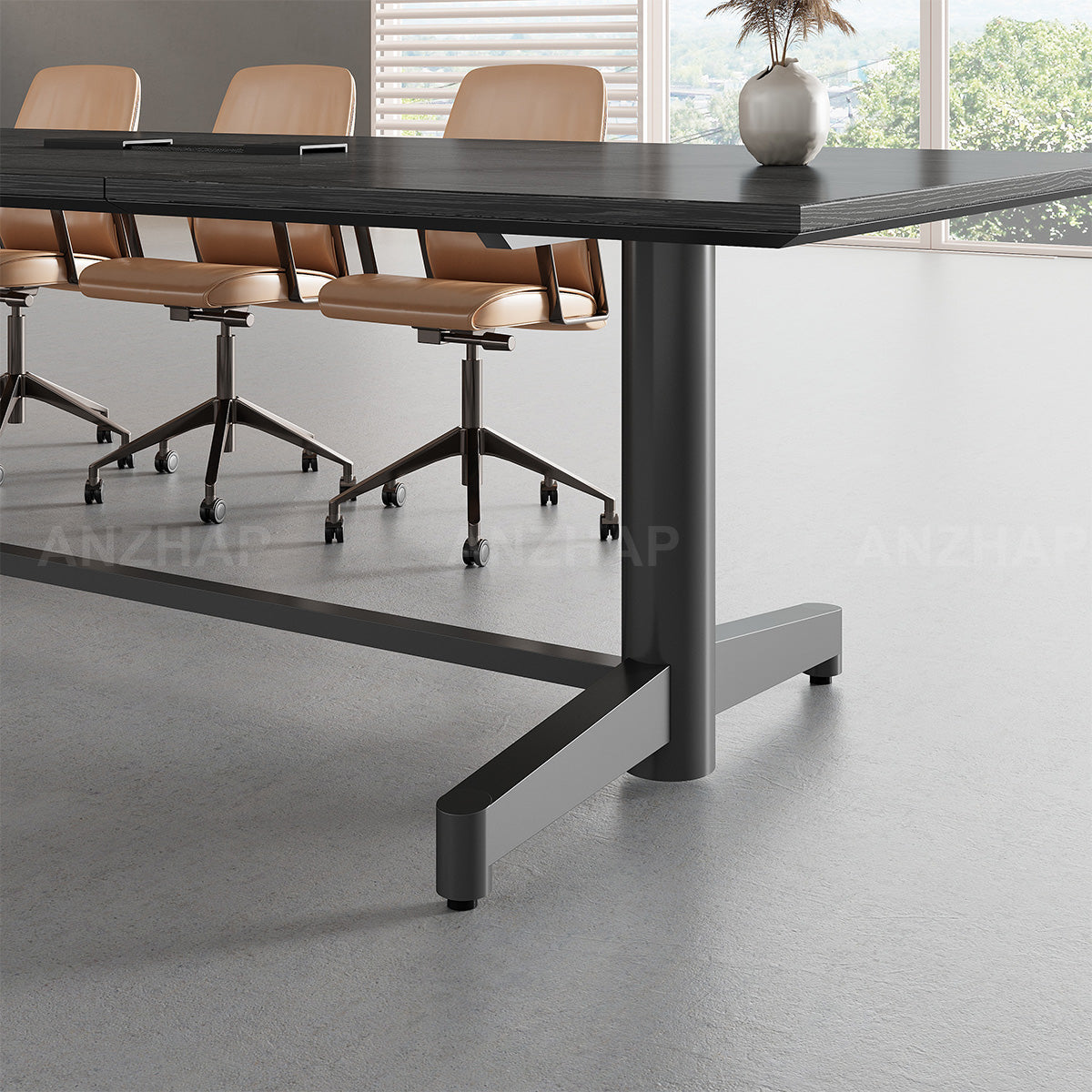Conference Table with Built-In Power Outlet, Cable Management & Reinforced Legs（Stock Items）