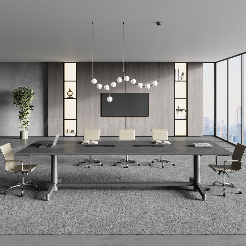 Conference Table with Built-In Power Outlet, Cable Management & Reinforced Legs（Stock Items）