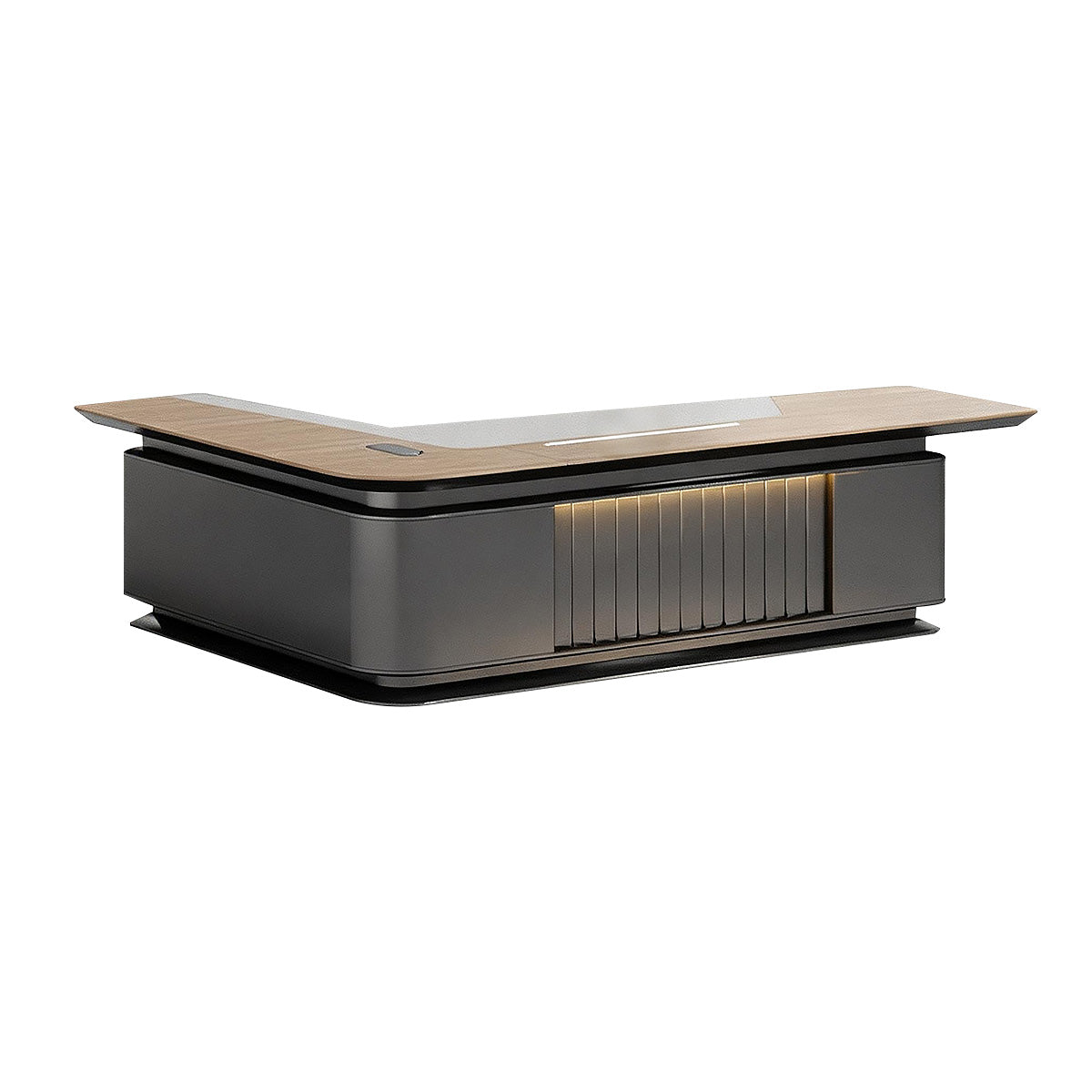 Stylish Modern Executive Office Desk with LED Light Strip