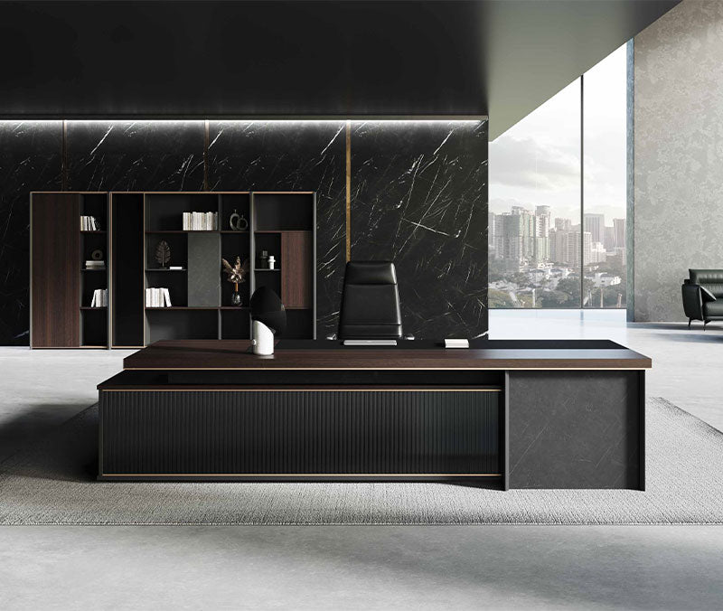 Luxurious Executive Desk with Thick Base