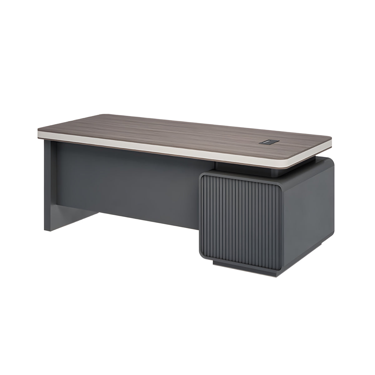 Executive Desk, left side cabinet configuration, L63" x W31" x H30", for executive office workspace, modern executive office furniture