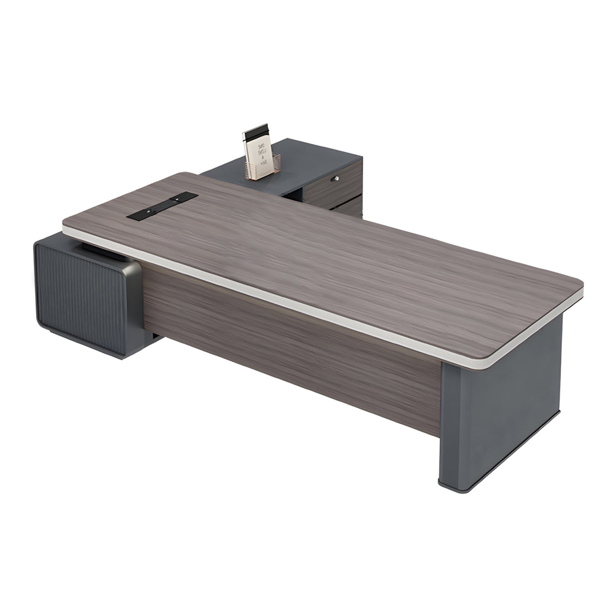 Modern Executive Desk for Boss with Multimedia Cable Box（Stock Items）