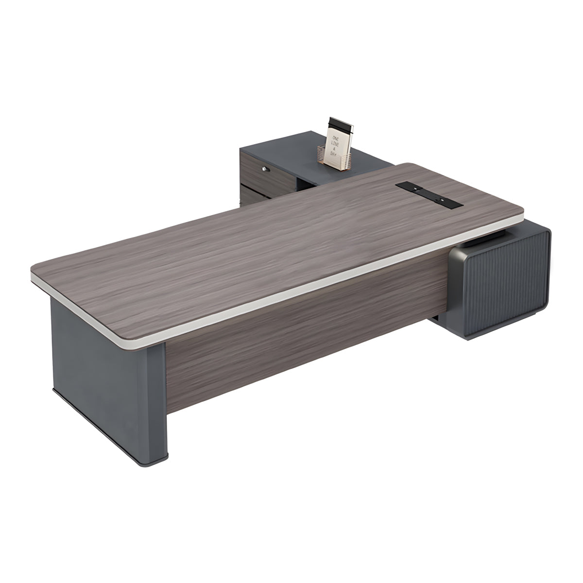 Modern Executive Desk for Boss with Multimedia Cable Box（Stock Items）