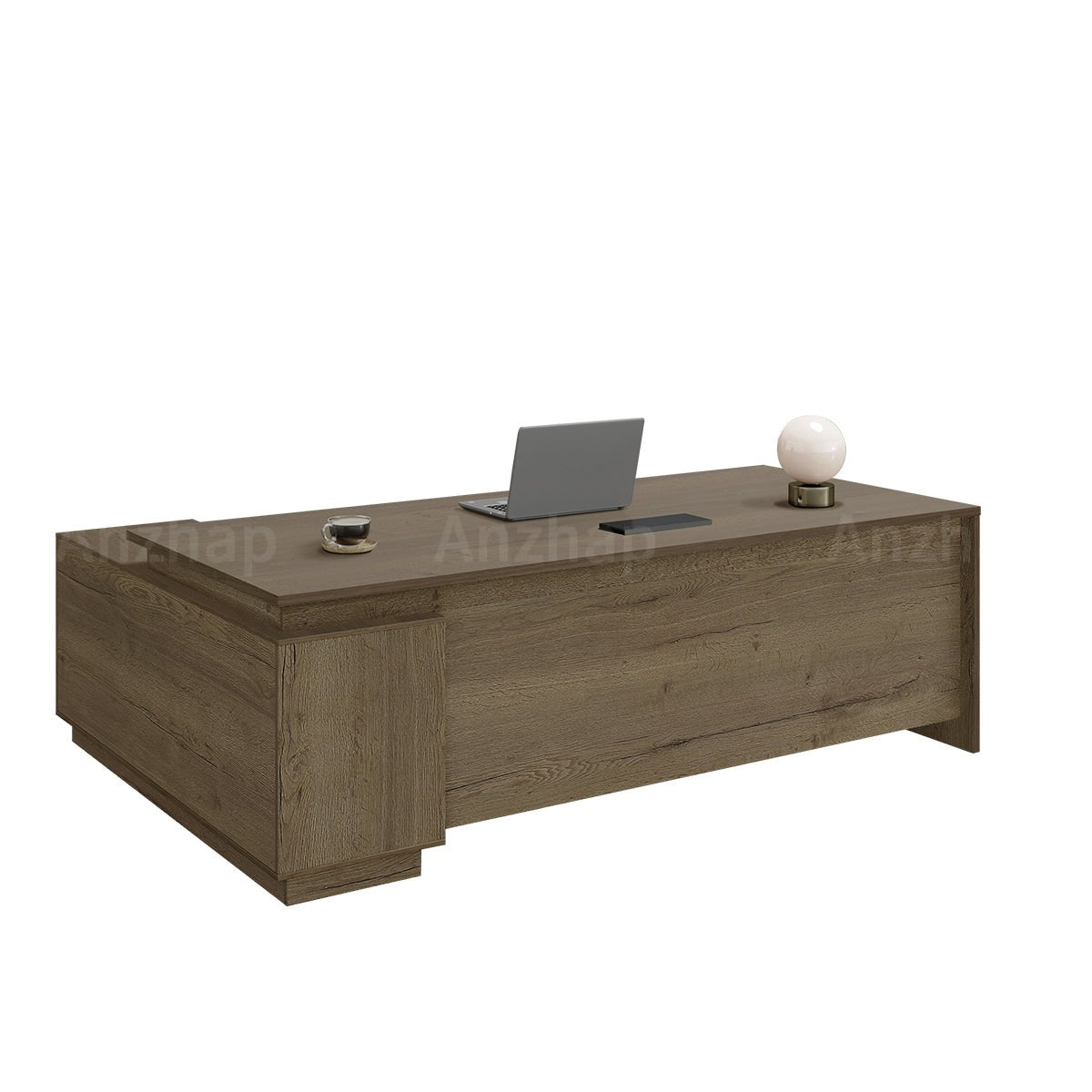 L-Shaped Executive Desk With Storage Cabinet And Privacy Panel – Modern Office Furniture For Home And Workplace（Stock Items）