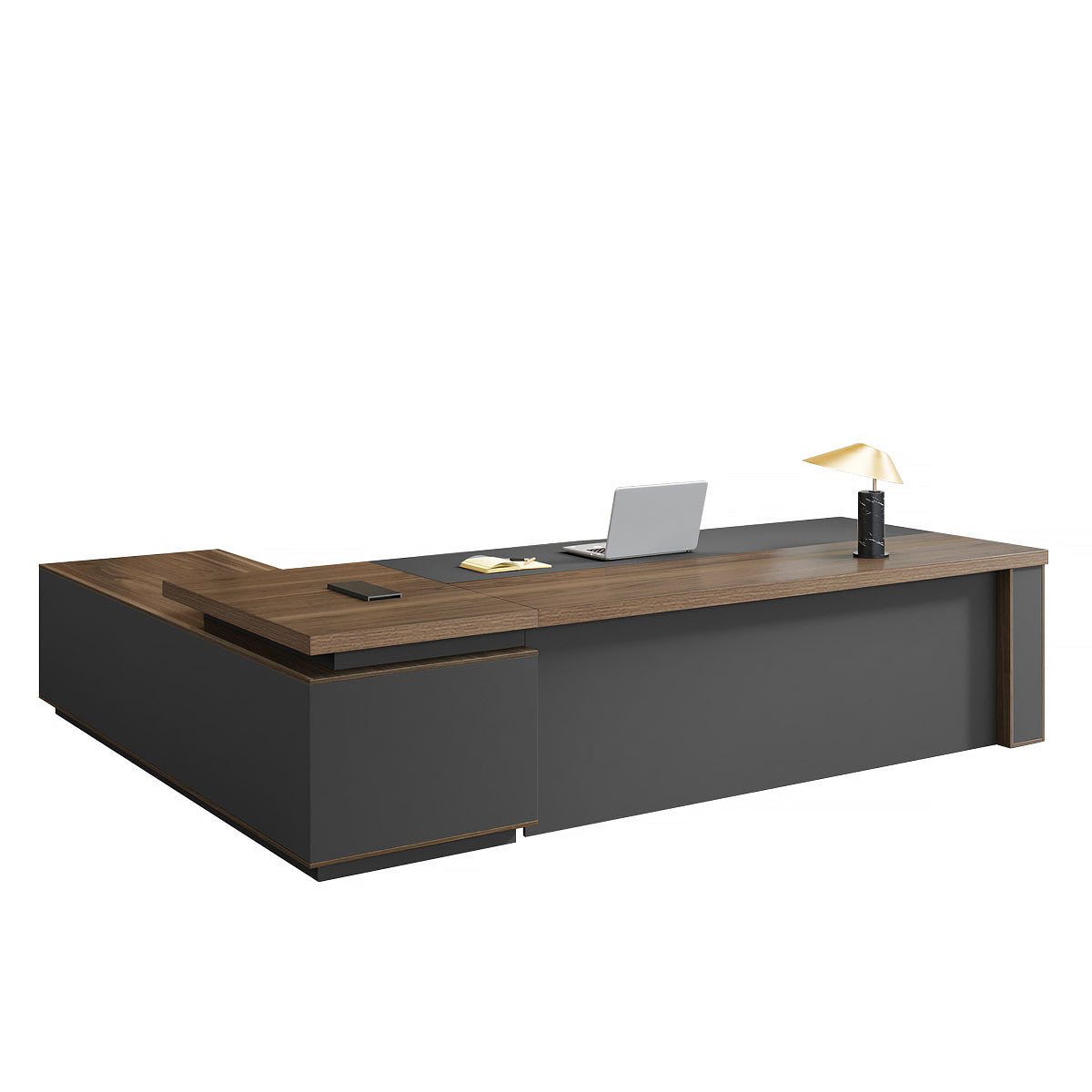 L-shaped Executive Desk with Spacious Legroom（Stock Items）