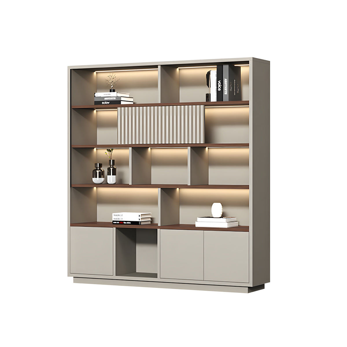 Premium Lacquered Executive Desk with Desktop Cable Box for Manager Offices